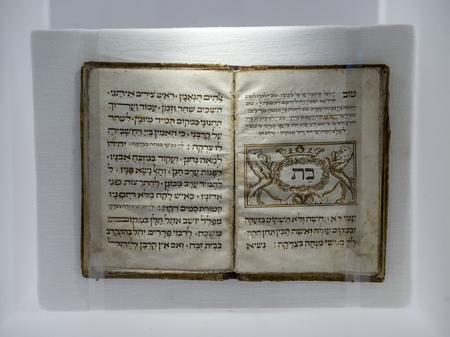 Close-up of holy book in Jewish Museum, Great Synagogue, Dohany Street, Budapest, Hungaryのeditorial素材