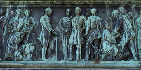 Statue of Prince Mihailo at Prince Mihailo Monument, Republic Square, Belgrade, Serbiaのeditorial素材