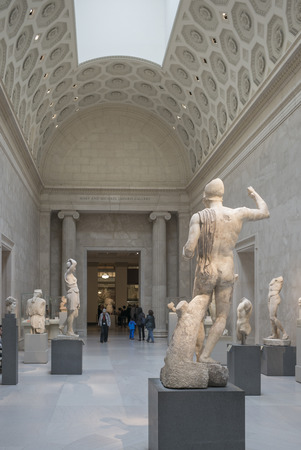 Statues in a museum, Metropolitan Museum of Art, New York City, New York State, USAのeditorial素材