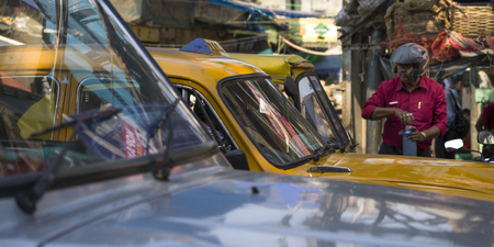 Cars on street, Kolkata, West Bengal, India
