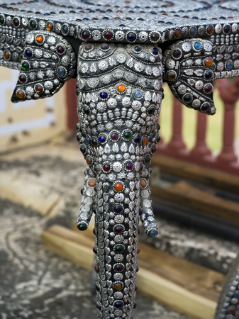 Details of elephant shaped craft product, City Palace, Jaipur, Rajasthan, Indiaのeditorial素材