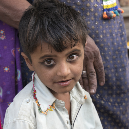 Portrait of a boy, Jaisalmer, Rajasthan, Indiaのeditorial素材