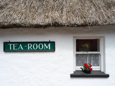 Tea room, Castle and Folk Park, Bunratty, County Clare, Republic of Irelandのeditorial素材