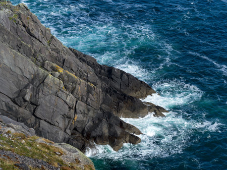 High angle view of coast, Ballyferriter, County Kerry, Irelandのeditorial素材