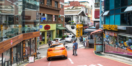 Street scene, Seoul, South Koreaのeditorial素材