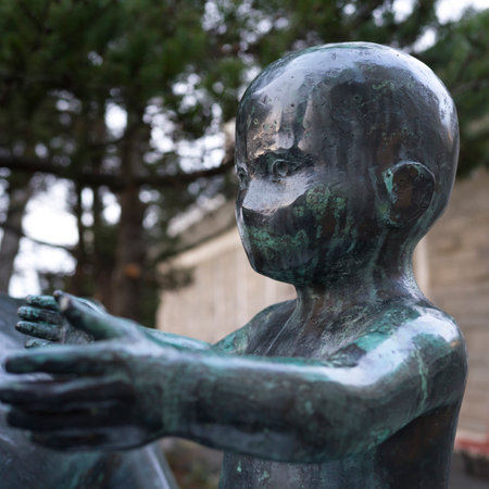 Close-up of a statue, Royal British Columbia Museum, Victoria, British Columbia, Canadaのeditorial素材