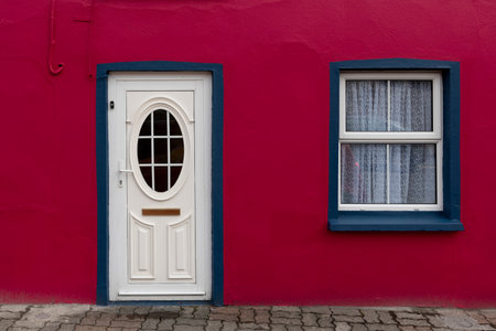 Faï¿½ade of Irish apartment, Kinsale, County Cork, Irelandのeditorial素材