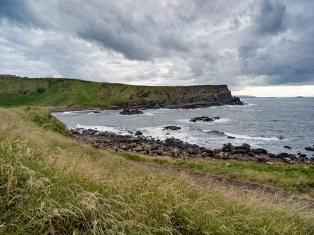 Scenic view of the coast, Giant's Causeway, County Antrim, Northern Ireland, Irelandのeditorial素材