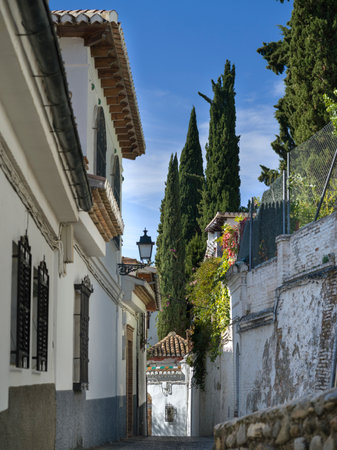 Houses in a town, Granada, Granada Province, Spainのeditorial素材