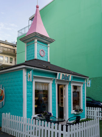 View of a storefront, Akureyri, Northwestern Region, Icelandのeditorial素材