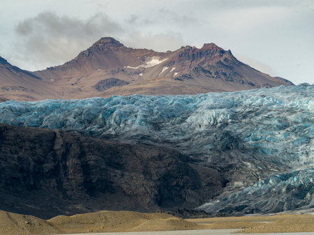 View of glacier, Hornafjorour, Eastern Region, Icelandのeditorial素材