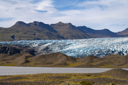 View of glacier, Hornafjorour, Eastern Region, Icelandのeditorial素材