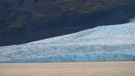 Scenic view of Fjallsarlon Glacier Lagoon, Vatnajokull Glacier, Hornafjorour, Eastern Region,...
