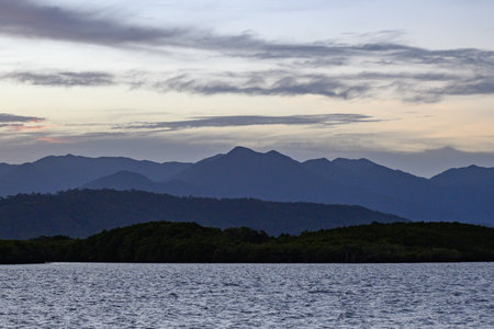Scenic view of Pacific Ocean, Port Douglas, Queensland, Australiaのeditorial素材