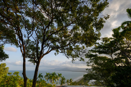 View of Pacific ocean, Port Douglas, Far North Queensland, Queensland, Australiaのeditorial素材