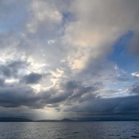 Clouds over the Pacific Ocean, Port Douglas, Queensland, Australiaのeditorial素材