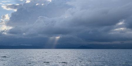 Clouds over the Pacific Ocean, Port Douglas, Queensland, Australiaのeditorial素材