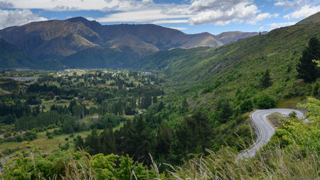 Scenic view of a valley, Longridge North, Southland, New Zealandのeditorial素材