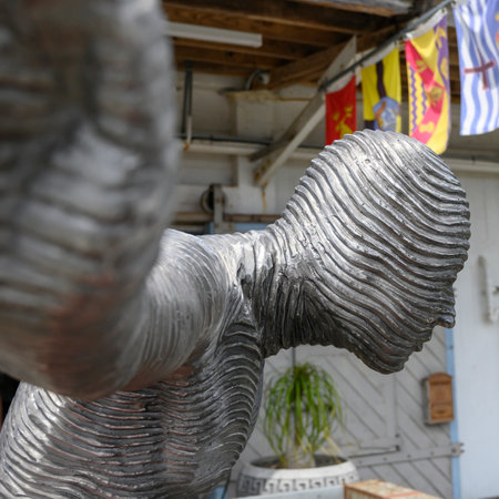 Close-up of statue, Kaiteriteri, Mapua, Abel Tasman National Park, South Island, New Zealandのeditorial素材
