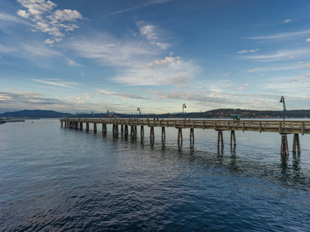 Pier in Campbell River, Vancouver Island, British Columbia, Canadaのeditorial素材