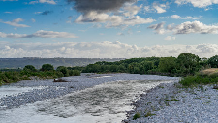Grey River, Totara Flats, Grey County, South Island, New Zealandのeditorial素材