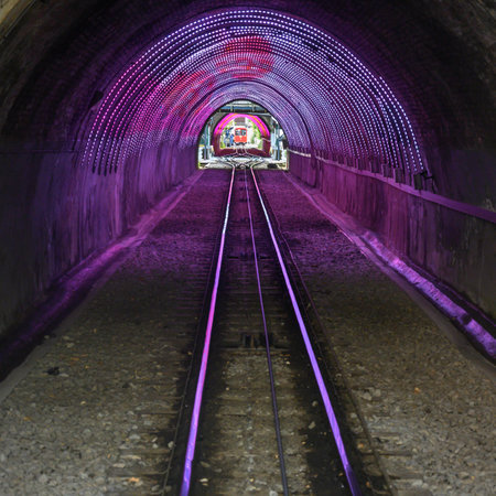 View of railway tunnel, Wellington, Pipitea, Wellington Region, North Island, New Zealandのeditorial素材