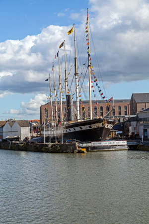 Bristol, UK - September 18, 2012 : The SS Great Britain in the dry dock where it was built between 1839 and 1845.のeditorial素材