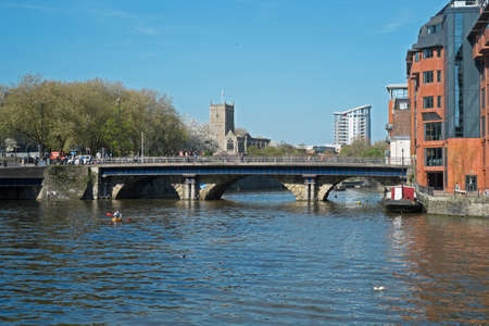 Bristol, UK - April 23, 2015: Bristol Bridge
