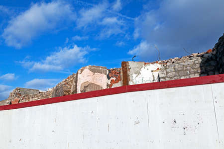 Weston-super-Mare, UK - January 7, 2012: The remains of the Royal Pier Hotel following its demolition after a fireのeditorial素材