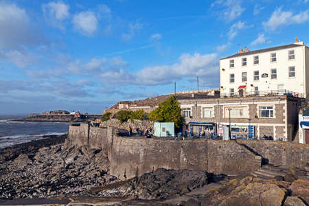 Weston-super-Mare, UK - January 7, 2012: The remains of the Royal Pier Hotel following its demolition after a fireのeditorial素材