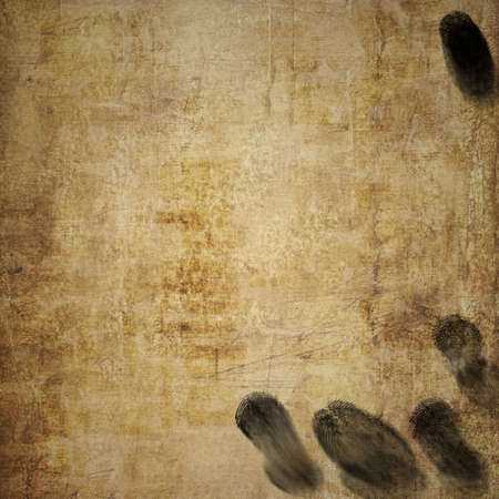 Dirty looking grunge background with black oily fingerprints and copy spaceの写真素材