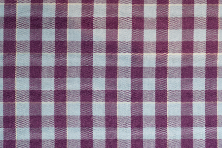 Full frame cotton check purple and blue fabric background