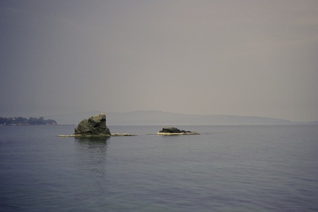 Calm sea at duskの写真素材