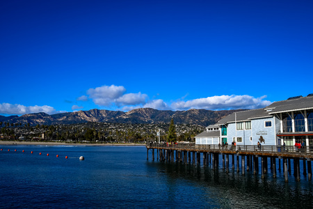 promenade by the oceanの写真素材