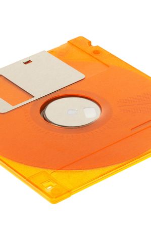 coulorfull plastic floppy disk on white backgroundの写真素材