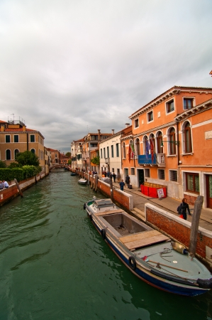 unusual pittoresque view of Venice Italy most touristic place in the world still can find secret hidden spotsのeditorial素材