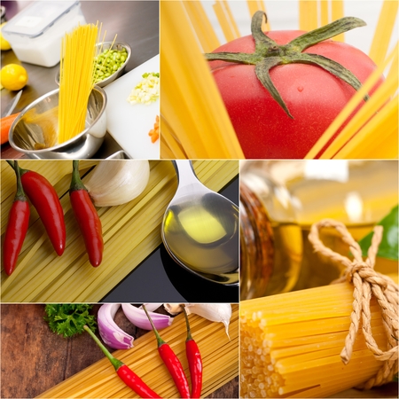healthy Vegetarian vegan food collage nested on white frameの写真素材