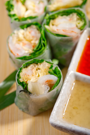 macro closeup of fresh sushi choice combination assortment selectionの写真素材