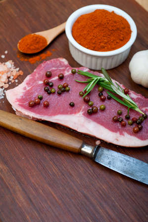 raw uncooked ribeye beef steakの写真素材
