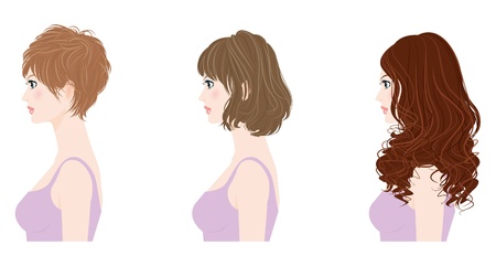 woman hairstyleのイラスト素材