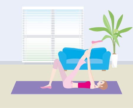 Yoga / Girlのイラスト素材