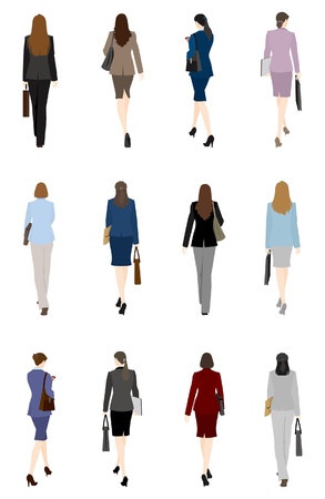 BusinessWoman / Backのイラスト素材