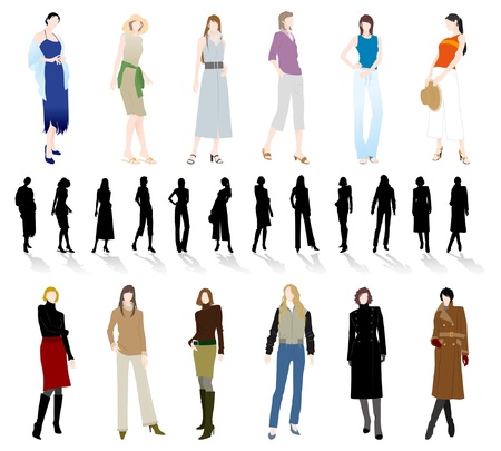 Fashion / Womanのイラスト素材