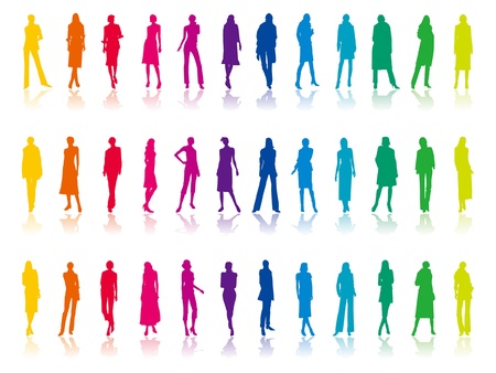 Fashion / Woman / Silhouetteのイラスト素材