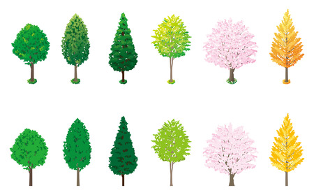 Roadside treesのイラスト素材