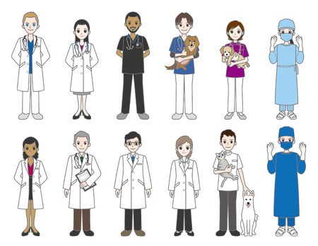 Doctor  and veterinarianのイラスト素材