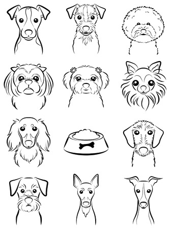 Dog / Line drawingのイラスト素材