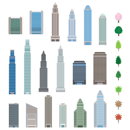 Various buildingのイラスト素材
