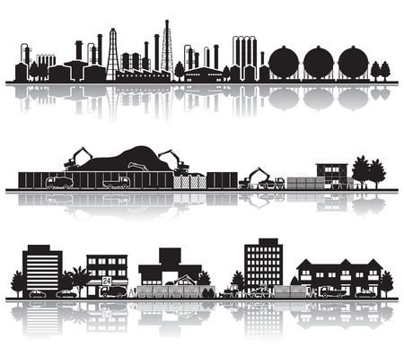 Various city / Constructionのイラスト素材
