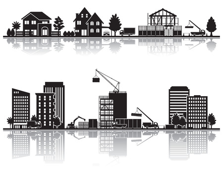 Various city / Constructionのイラスト素材